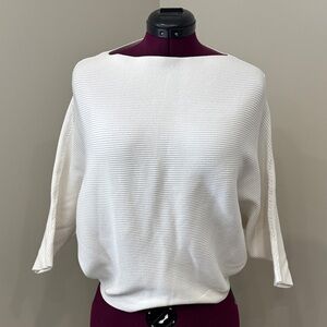 Elegant White Women's Sweater with batwings​